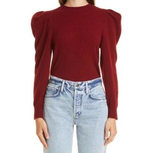 Frame Cashmere Puff Sleeve Sweater